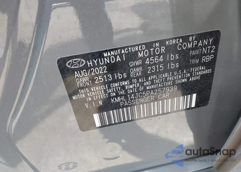 2023 Hyundai Sonata N Line z USA, uszkodzony, nr VIN KMHL14JC5PA257939